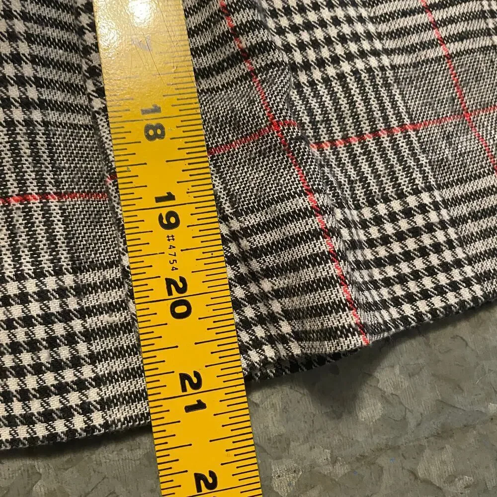 Vintage YSL Yves Saint Laurent Girls Dress 4 Long Sleeve Plaid Velvet Gray Black